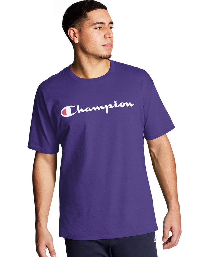 Camiseta Champion Hombre - Graphic Jersey Script Logo ( Moradas ) 9706238-VI